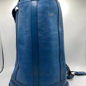 Vintage Louis Vuitton Epi Randonnee PM Sling Backpack BLUE